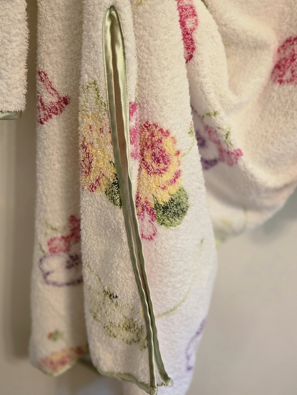 Soft Surroundings Womens Terry Floral Robe XL - Picture 4 of 6